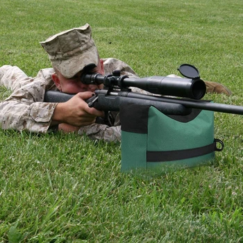 Väljas Pildistamine Ülejäänud Koti Ees Taga Toetada Püss Sandbag Jahindus Sandbag Ülejäänud Snaiper Seista Hunting Rifle Shooting Kott