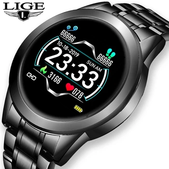 LIGE 2021 Uus Smart Watch Mehed Naised Sport Watch LED ekraan, Veekindel Fitness Tracker Android ja ios Pedometer SmartWatch +Kast