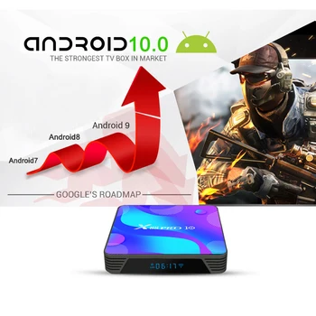 Android 10.0 TV Box ,4GB+64GB, Smart TV Box RK3318 Quad-Core 64bits dual WiFi 2.4 G/5G, 4K HD digiboksi LAN-100M/4.0 Blueooth