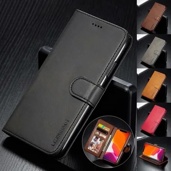 Nahast Rahakott Case for iPhone 12 Pro Max Mini 11 XS-XR-X SE 2021 8 7 6 6s Pluss 5S 5 Luksus luuk Coque Card Slots Magnet