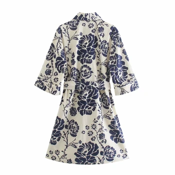 NWOMN Za 2021 Kleit Naine Õie Printida Suvine Kleit Naiste Vabaaja Strappy Mini Kleit Elegantne Särk, Lühikesed Kleidid Daamid
