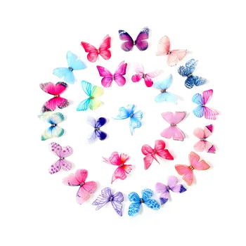 Butterfly Fashion Juuste Klambrid Värvi Topelt Kihti Tülli Liblikas Juuksed Clip Tüdruk Lapsed Barrette Pulm Juuksenõelad Juuksed Tarvikud