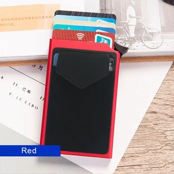 Pop-out RFID-Kaardi Hoidik Slim Alumiiniumist Rahakott Elastsuse Tagasi, Kott ID Credit Card Hoidja Blokeerimine Kaitsta Reisi ID kaardi Valdaja