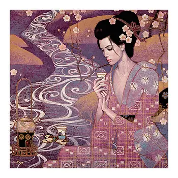 Jaapani Geisha Naine Diamond Maali Portree Ringi Täis Puurida 5D Nouveaute DIY Mosaiik Tikandid ristpistes Home Decor Kingitused