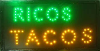 Led - CHENXI hot müük 10X19 sise-tolline Ultra Bright ricos tacos/delicious tacos poe Neoon valguse märk