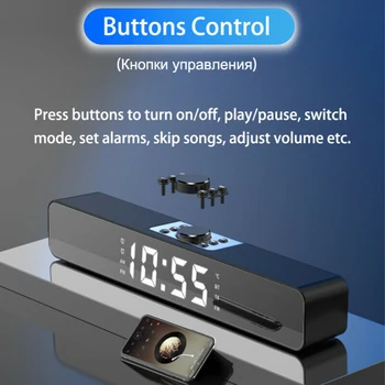 LED TV Sound Bar Äratuskell AUX USB-Juhtmega või Juhtmevaba Bluetooth Kõlar kodukino Surround SoundBar PC-TV Arvuti Kõlarid
