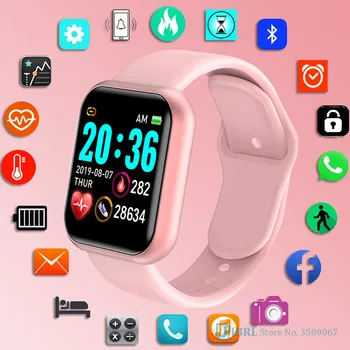 Y68 Smart Watch Naiste Fitness Tracker Südame Löögisagedus Puhkeolekus Järelevalve Sport Digitaalse Kellad Käevõru Andriod Ios Smartwatch