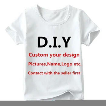 Lapsed Twosides Kohandatud Tshirt Kohandatud Topelt Pool T-särk Oma Disaini T-särk Poisid Tüdrukud DIY Riideid, võtke Meiega Ühendust Esimesele