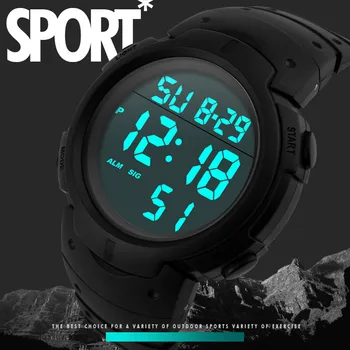 Sport Watch Fashion Lihtsad Mehed, LCD Digital Kellad Meeste Veekindel Kummist Bänd Rihm Spordi Käekell reloj deportivo relogio