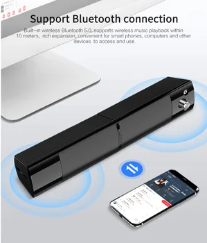 Kaasaskantav Juhtmevaba Bluetooth 5.0 Kõlar 9D Surround Stereo Kõlar Eemaldatav Soundbar Arvuti ARVUTI Sülearvuti Nutitelefonid