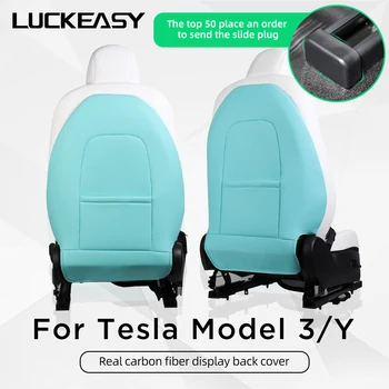 Interjööri aksessuaarid Tesla Model 3 model3 Mudel Y 2021Seat Tagasi Leather Protector Kaas Anti-Kick pad Korraldaja Taskud