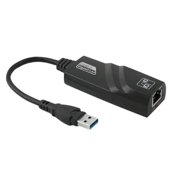 USB 3.0 10/100/1000 Mbps Gigabit RJ45 Ethernet LAN Adapter PC-Mac