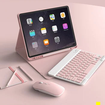 Hispaania Klaviatuur, Hiir Case For iPad Pro 9.7 10.5 11 2021 Air 2 3 10.2 2018 2019 2020 5th 6th 7th mini 5 7.9 Kate Klaviatuur Hiir