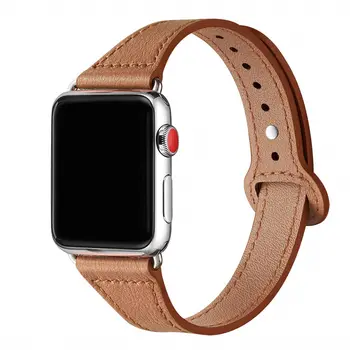 Nahast rihm Apple watch seeria 6 5 4 se iWatch 3 42mm 38mm Slim watchband vöö correas käevõru Apple watch band 44mm 40mm