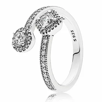 Autentne 925 Sterling Silver Ring Poleeritud Celestial Crown Tähed Abstraktse Elegants Armastus Südames Ringi Naiste Mood Ehteid