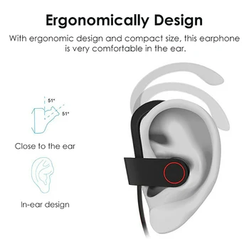 BT 5.0 Traadita Bluetooth-Sport Kõrvaklapid, In-Ear Kõrvaklappide Ergonoomiline Disain Müra Vähendamise HD Häält Kõrvaklapid iPhone ' i Jaoks