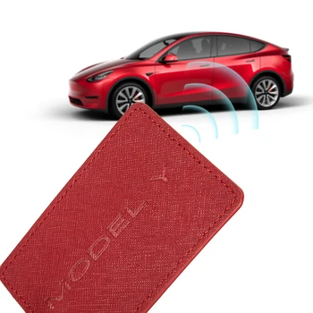 Mudel Y Auto Nahast Võtme Kaardi Omanik Kaitsmega Katta Võti Tesla Model Y 2021 Tarvikud Must Võti Fob Juhul Kott Must