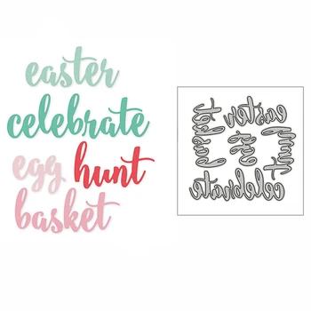 Uus Tähistada Easter Egg Sõnad 2020 Metalli Lõikamine Sureb DIY Scrapbooking ja Kaardi Tegemise Dekoratiivne Reljeef Käsitöö Nr Templid