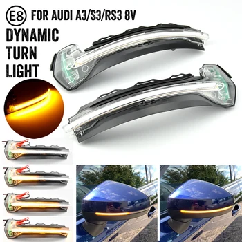 AUDI A3, S3 RS3 8V 2013 - 2018 2019 Auto Dünaamiline LED suunatule Pool Tiiva Rearview Mirror Näitaja Blinker Lamp