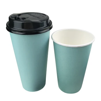 50tk Sinine paks paber cup ühekordselt kohvi tassi piima tee kuuma joogi jook buffee pakendi tassi koos katetega ühekordselt cup