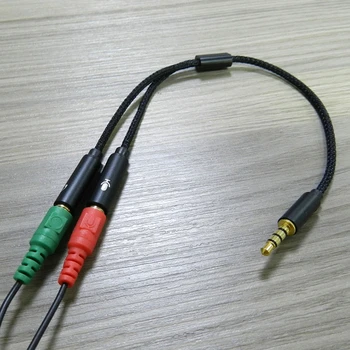 3,5 mm Audio-Splitter Kaabel Arvuti 3,5 mm 1 Mees 2 Naine Mic Y Splitter AUX Kaabel Peakomplekti Splitter Adapter