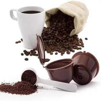 Kohvi Kapsel Filt sobib Dolce Gusto Kohv Filter Cup Korduvkasutatavad Filtrid Nespresso,Koos Lusikaga, Harjaga Köök Tarvikud