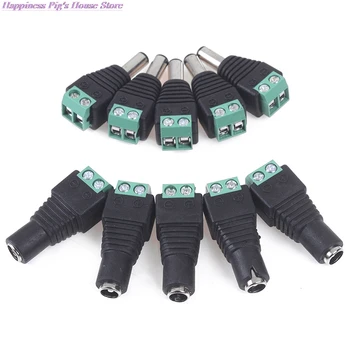 5Pairs CCTV Kaamerad Naine Mees DC Pistik Adapter, DC Naine Jack Plug Adapter Connector, Male Plug Socket