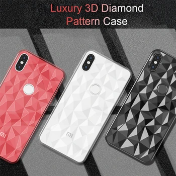 3D Teemant Kuju Puhul Xiaomi Mi8 Mi A1 A2 Lite Pocophone F1Transparent Juhtudel Redmi 6 Pro Lisa5 Juhul Katta Fundas Coque