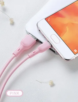 Vedela Silikooniga Värvikas USB-Kaabel Android Kiire Laadimine USB-kiirlaadimine Kaabel 1M 2M Iphone Huawei Xiaomi Samsung
