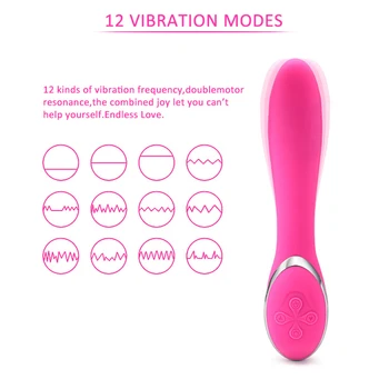 Veekindel Vibraator G-Spot Vibraator Naistele, millel on 12 Tugevat Vibratsiooni Režiimid Laetav Isiklik Vibraator Kliitori Vibraator