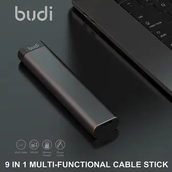 Multi-funktsioon BUDI Smart-Adapter Kaardi Ladustamise andmekaabel USB-Box Universaalne 15w Juhtmeta Laadija iPhone Huawei kaasaskantav