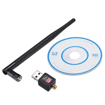 USB-NIC 900Mbps WIFI Traadita Vastuvõtja Mini Adapter Dongle Võrgu LAN-Kaardi Antenni 1tk