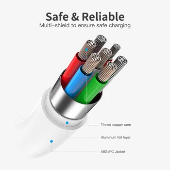 Kiire Laadija Kaabel C-Tüüpi USB-C Laadimise Juhe Samsung Xiaomi Huawei Android Nutitelefoni Mobiiltelefoni Tarvikud