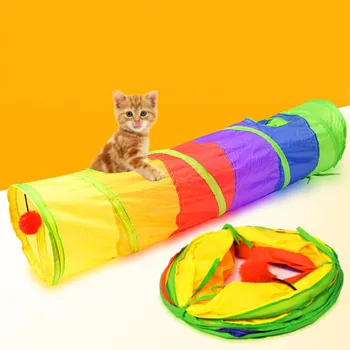 Praktische Kat Tunnel Buis Inklapbare Mängida Speelgoed Siseruumides Väljas Kitty Kutsikas Speelgoed Voor Puzzel Oefenen Verbergen Trainin