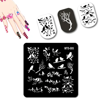 Filiaal Lind Stantsimine Plaat Hiina Stiilis Magpies Küünte Art Design Traditsiooniline Hiina Märk LIND Küünte Stamper #MTS-005