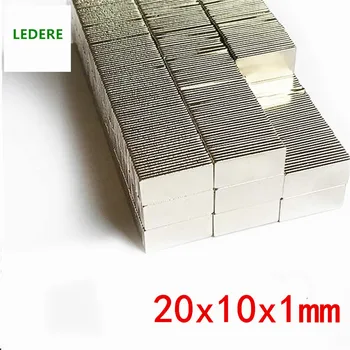 5 10 20pcs/palju N35 Ristkülikukujuline magnetid 20x10x1 Super Neodüümi Risttahuka magnet 20*10*1 NdFeB magnet 20 X 10 X 1
