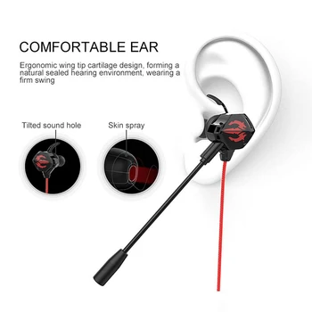 Gamer headset Gaming Kõrvaklapid Juhtmega 3,5 mm pistikuga kuular eemaldatava Mic Volume Control Stereo Earbud Telefoni PC Xbox PS4