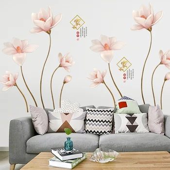 Kaasaegne Hiina Stiilis Kaunistamine Seina Kleebised TV Taust Seinamaaling Kleebised Home Decor elutoas Tapeet Plakatid Muraux