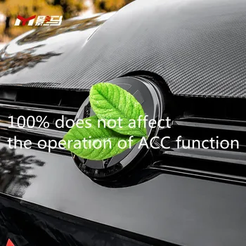 2tk jaoks VW TIGUAN T T L T-ROC TOUAREG T-RIST ei mõjuta radar Peegelpildis logo ja särav must ja süsinikkiust muster