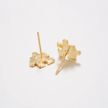 Jisensp Vintage Puzzle Mänguasjad Kõrvarõngad Naistele, Lastele, Harjatud Puzzle Kõrvarõngas Geomeetriline Earings Mood Ehteid oorbellen