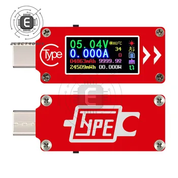 TC64 Värviline LCD-Type-C USB Multi-Function Tester Pinge Ja Arvesti Ammeter ja voltmeeter Aku Laadija Power Bank USB