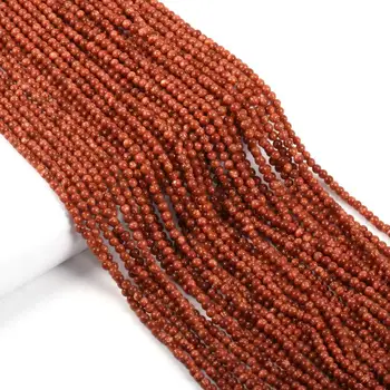 2020. aasta Uus Hulgimüük Natural Stone Beads Kuld Liiva Kivi Helmed Ehete Tegemise Beadwork DIY Käevõru Tarvikud 2mm 3mm