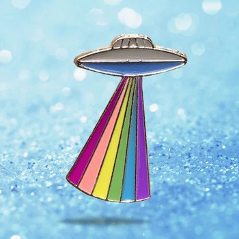 UFO Vikerkaar Gay LGBT Pride Emailiga Sõle Sõrmed Pääsme Rinnamikrofon Pin-Prossid Krae Teksad, Jakk, Ehted Tarvikud