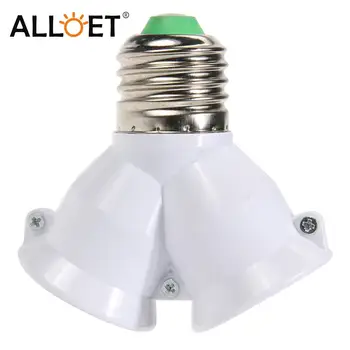 2 in 1 E27 Lambi Pesa Splitter Adapter Lamp Base Seista Omanik 6.7 x 6.3 cm/2.64 x 2.48 aastal