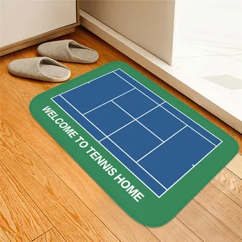 Tenniseväljak lapp põranda matt trükkimine tiheneb pehme libisemiskindla kanne elutuba öö ukse matt