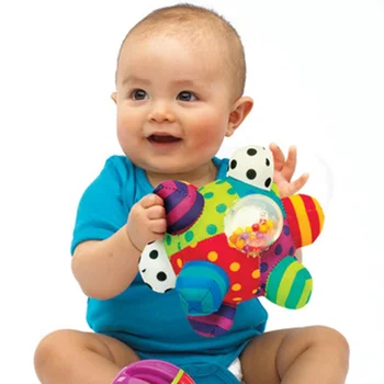 Ninakas Arenguhäireid Auklik Palli Lihtne Aru Saada Muhke Aidata Arendada Motoorseid Oskusi Baby Vanuses 6 Kuud ja Kuni Pall Kõristid Lõbus Mänguasi