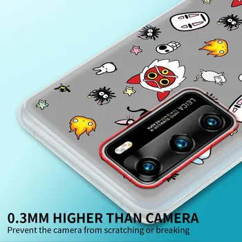 Põrutuskindel Telefon Puhul Huawei P30 P40 Lite P20 P30 Pro P Smart Z 2019 Jaapani Anime Totoro Pehme Kaas Coque Funda Matt Kaitseraud
