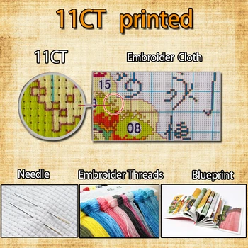 Kass ja õmblusmasin diy decor maali loetud print lõuend DMC 11CT 14CT komplektid ristpistes tikand näputöö Komplekti