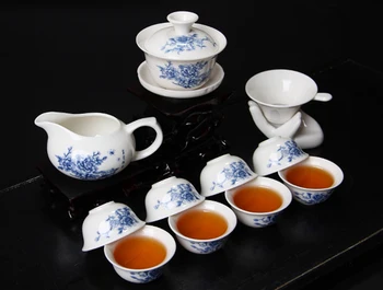 Top Gaiwan Kung Fu Tee Komplekt,Keraamiline 8 tassi 1Gai wan 1 Gongdao cup,TeaCup,ChineseTravel Tee Komplekt, Drinkware Kohv&Tee Komplekti