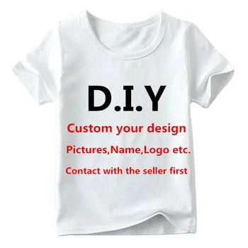 Lapsed Kohandatud Print T-Särk Baby Kohandatud Oma Disaini T-särk Poiste ja Tüdrukute DIY Riided,Kontakt Müüja Esimene